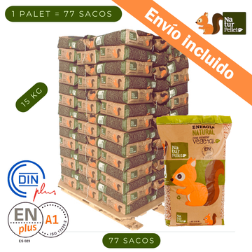 1 palés (77 sacos - 1 5 kg) de pellets NATURPELLET